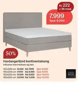 Møbelringen Hardangerfjord kontinentalseng tilbud
