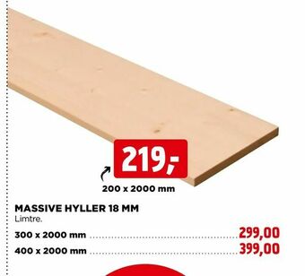 jem & fix Massive hyller 18 mm tilbud