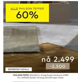 Skeidar ALLE PHILSON TEPPER tilbud