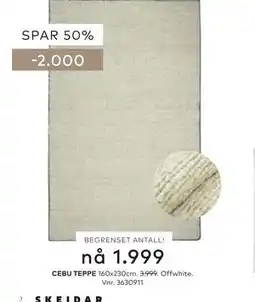 Skeidar CEBU TEPPE tilbud