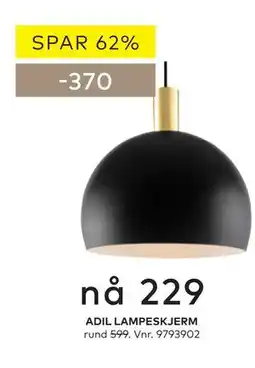 Skeidar ADIL LAMPESKJERM tilbud
