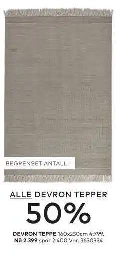 Skeidar DEVRON TEPPE tilbud