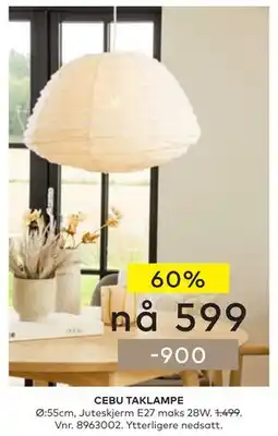 Skeidar CEBU TAKLAMPE tilbud