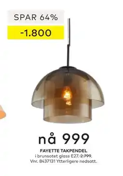 Skeidar FAYETTE TAKPENDEL tilbud