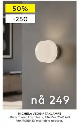 Skeidar MICHELA VEGG-/ TAKLAMPE tilbud