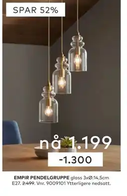 Skeidar EMPIR PENDELGRUPPE tilbud