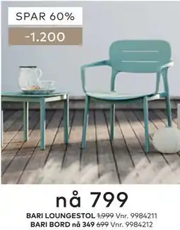 Skeidar BARI LOUNGESTOL tilbud