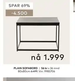Skeidar PLAIN SOFABORD tilbud