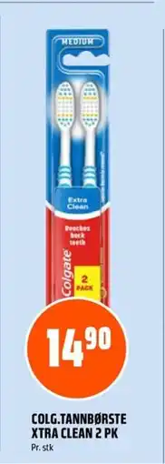 Coop Obs Colg.tannbørste xtra clean 2 pk tilbud