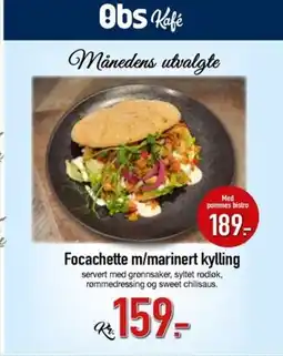 Coop Obs Focachette m/marinert kylling tilbud