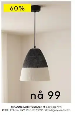 Skeidar MADDIE LAMPESKJERM tilbud
