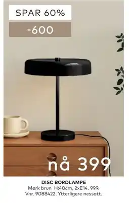 Skeidar DISC BORDLAMPE tilbud