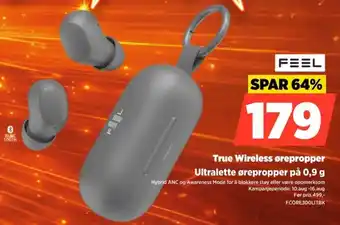 Feel True Wireless ørepropper Ultralette ørepropper på 0,9 g