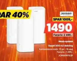 POWER Jensen Mesh-system Opptil 500 m2 dekning tilbud