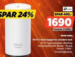 POWER Tp-link Mesh-ruter Wi-Fi 7 mesh bygget for utendørs bruk tilbud
