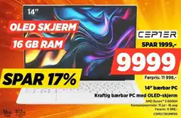 POWER Cepter 14" bærbar PC Kraftig bærbar PC med OLED-skjerm tilbud