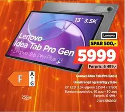 POWER Lenovo Idea Tab Pro Gen 2 Uanstrengt og kraftig ytelse tilbud