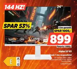 POWER Alpha X3 V2 Rask 1 ms responstid tilbud