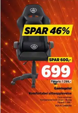 POWER Gamingstol Komfortabel sitteopplevelse tilbud