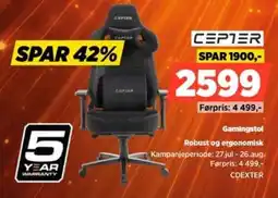 POWER Cepter Gamingstol Robust og ergonomisk tilbud