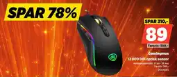 POWER Gamingmus 12 800 DPI optisk sensor tilbud