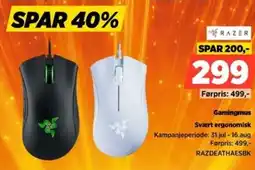 POWER Razer Gamingmus Svært ergonomisk tilbud