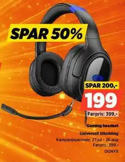 POWER Gaming headset Universell tilkobling tilbud
