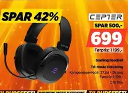POWER Cepter Gaming headset Tri-mode tilkobling tilbud