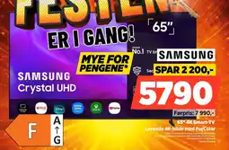 POWER Samsung 65" 4K Smart-TV Levende 4K-bilde med PurColor tilbud