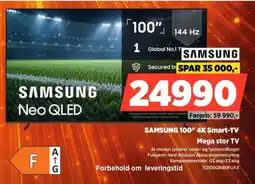 POWER Samsung 100" 4K Smart-TV Mega stor TV tilbud