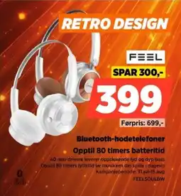 POWER Feel Bluetooth-hodetelefoner Opptil 80 timers batteritid tilbud