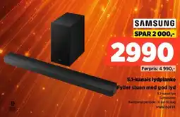POWER Samsung 5.1-kanals lydplanke Fyller stuen med god lyd tilbud