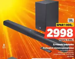 POWER Jbl 3.1-kanals lydplanke Forbedret stemmegjengivelse tilbud