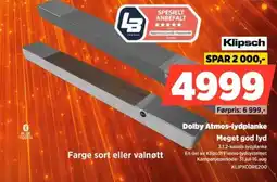 POWER Klipsch Dolby Atmos-lydplanke Meget god lyd tilbud