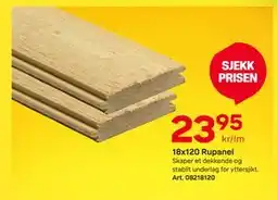 Byggmax 18x120 Rupanel tilbud