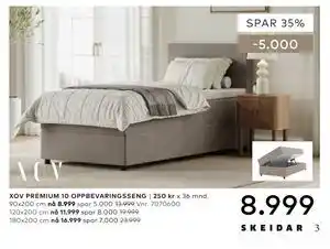Skeidar XOV PREMIUM 10 OPPBEVARINGSSENG tilbud