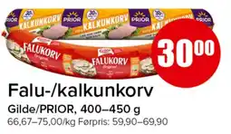 Spar Gilde/PRIOR Falu-/kalkunkorv tilbud