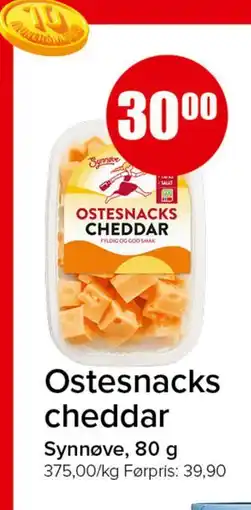 Spar Ostesnacks cheddar tilbud