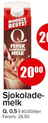 Spar Sjokolademelk tilbud
