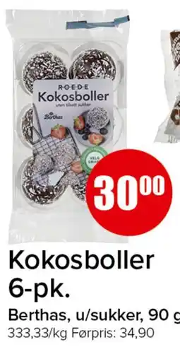 Spar Kokosboller 6-pk tilbud