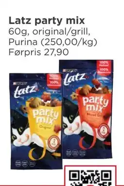 Meny Latz party mix tilbud