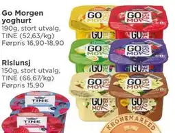 Meny Go Morgen yoghurt tilbud