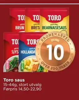 Meny Toro saus tilbud