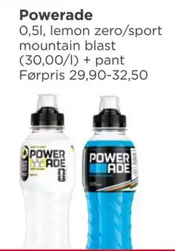 Meny Powerade tilbud