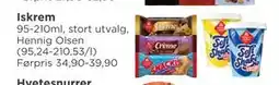 Meny Iskrem tilbud
