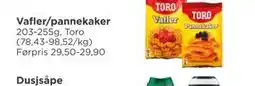Meny Vafler/pannekaker tilbud