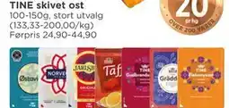 Meny TINE skivet ost tilbud