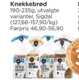 Meny Knekkebrød tilbud