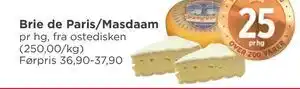 Meny Brie de Paris/Masdaam tilbud