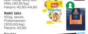 Meny Røkt laks tilbud